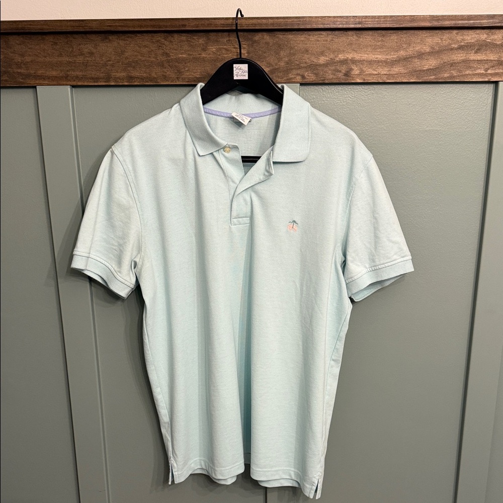 Brooks Brothers Men's Light Green Polo Shirt XL